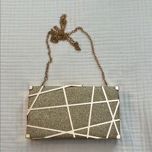 Gold Geometric Clutch Bag